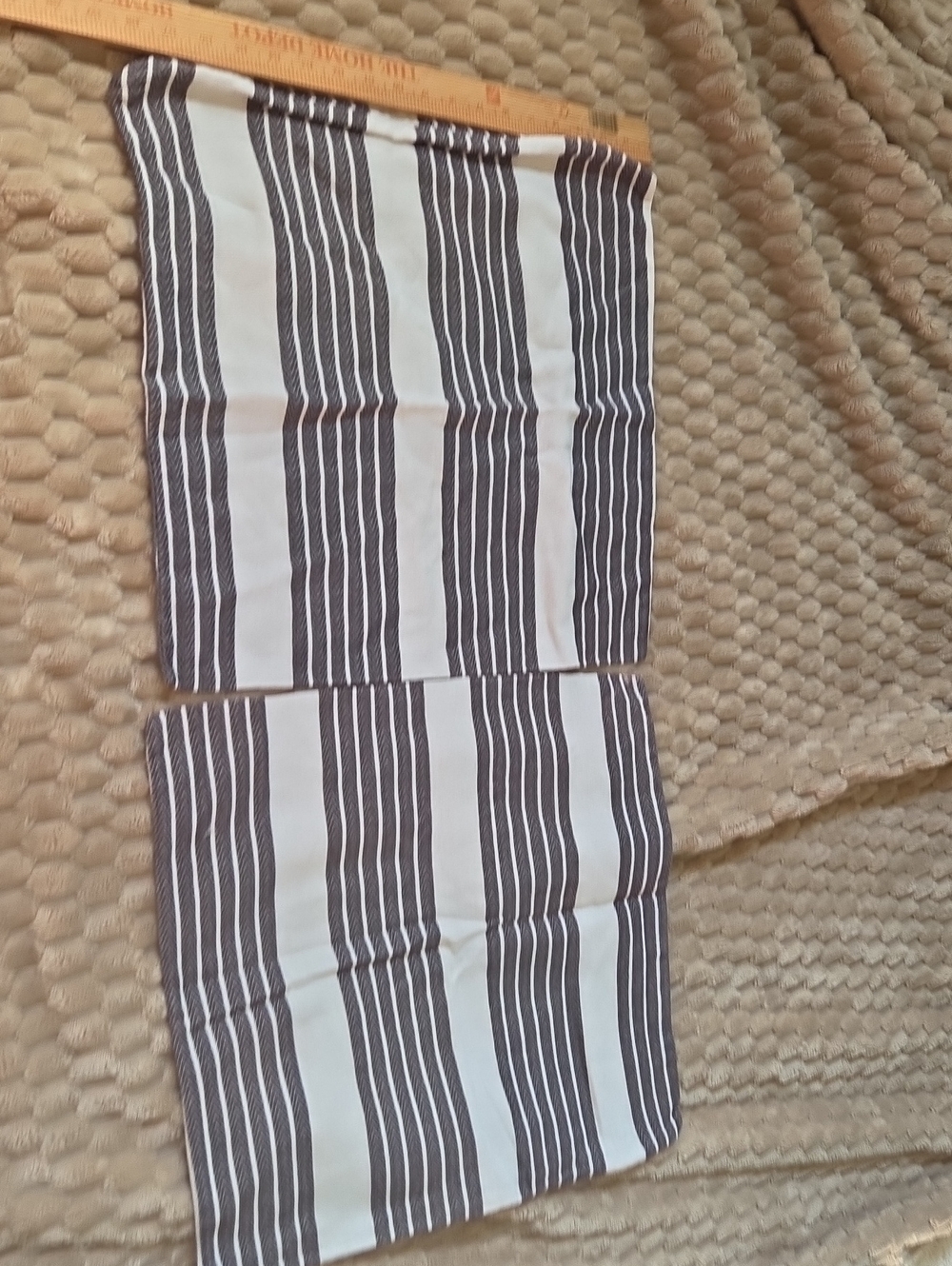 Pillow Case Black And White Set Of 2 Small Discoloration